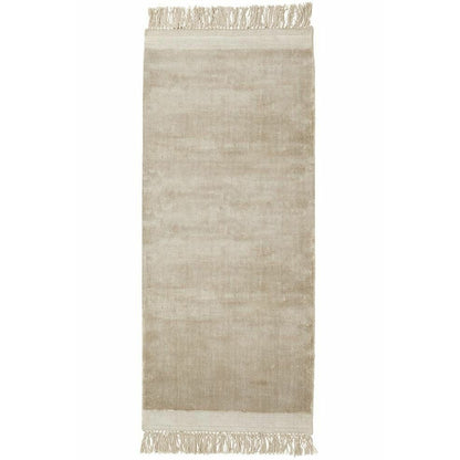 Nordal FILUCA blank matta med fransar - 75x200 - beige