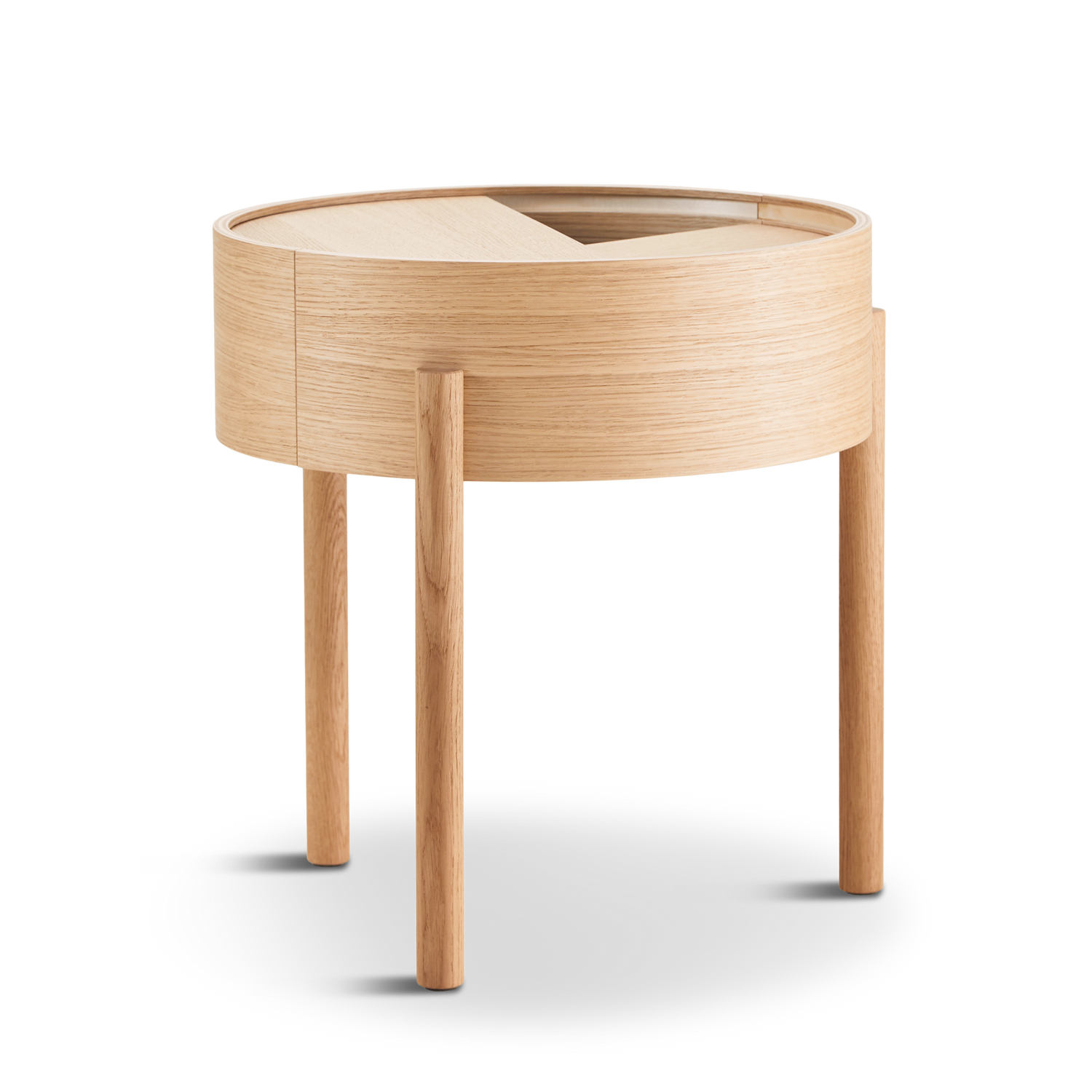 WOUD - Arc side table (42 cm) - White pigmented lacquered oak - WOUD - DesignGaragen.dk