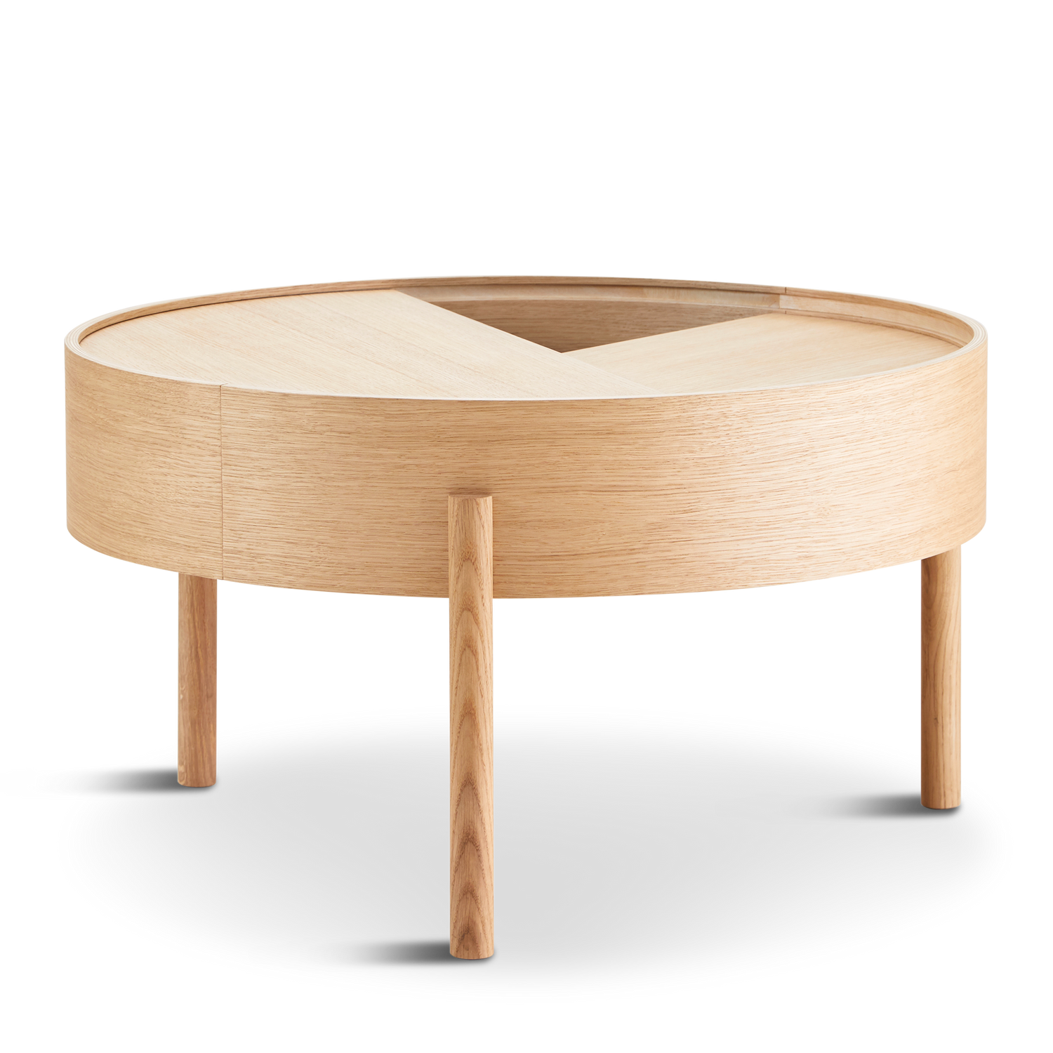 WOUD - Arc coffee table (66 cm) - White pigmented lacquered oak - WOUD - DesignGaragen.dk