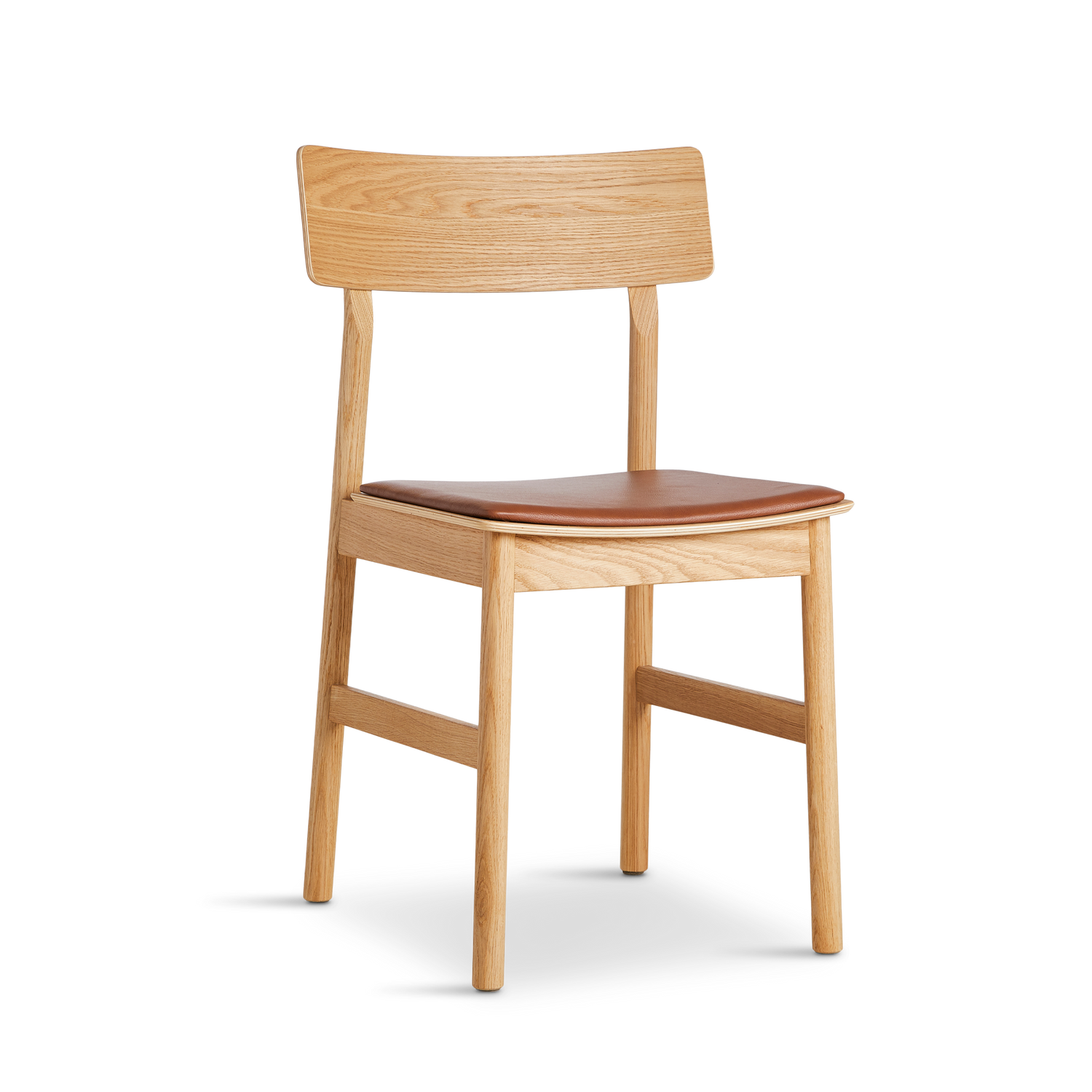 WOUD - Pause dining chair 2.0 - Oiled oak w/leather - WOUD - DesignGaragen.dk