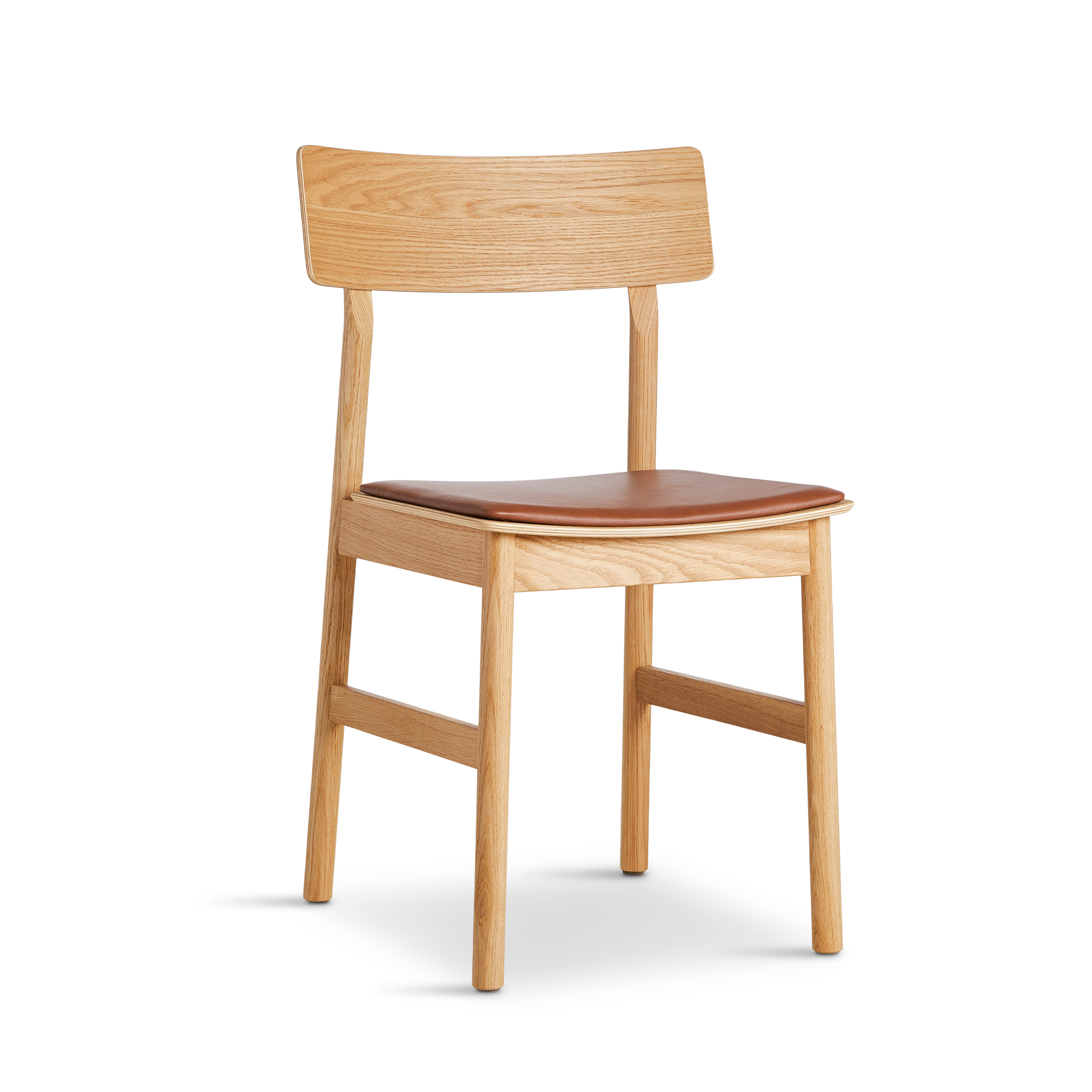 WOUD - Pause dining chair 2.0 - Oiled oak w/leather - WOUD - DesignGaragen.dk