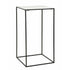 Nordal CUBE sidebord i jern m/marmor - h100 cm - sort/hvid - Nordal - DesignGaragen.dk