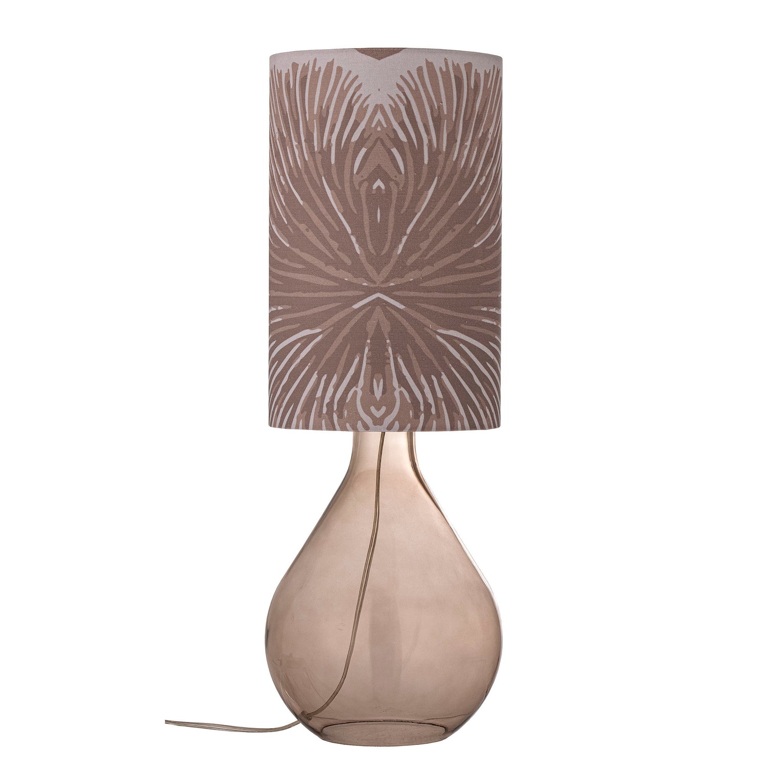 Creative Collection Leni bordslampa, brun, glas