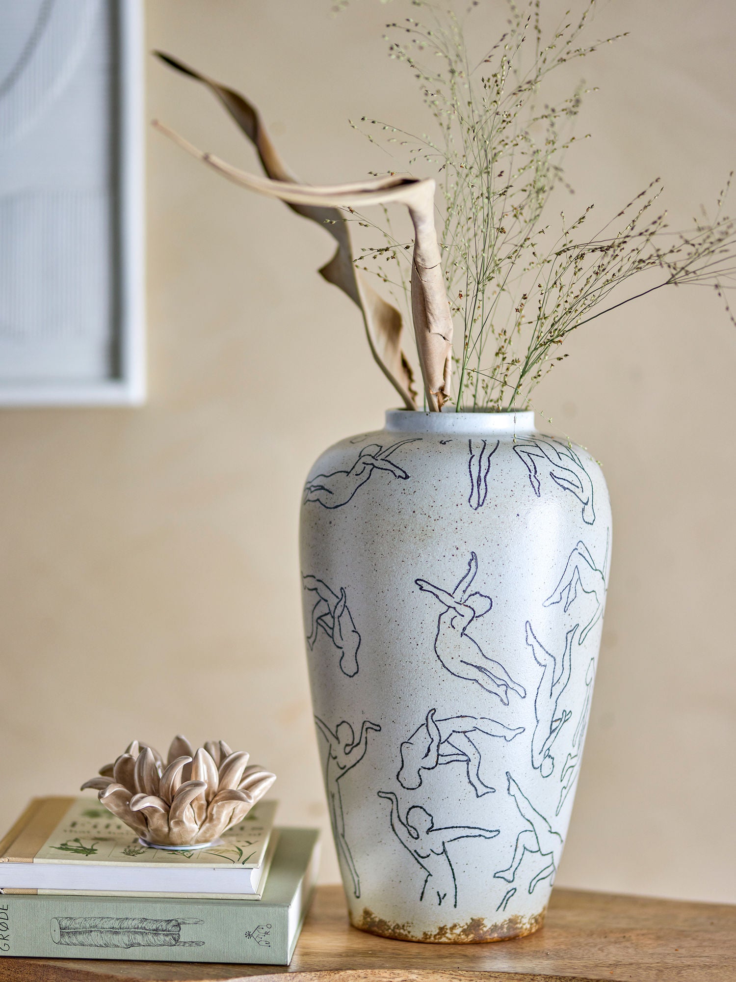 Bloomingville Adah Vase, natur, stengods