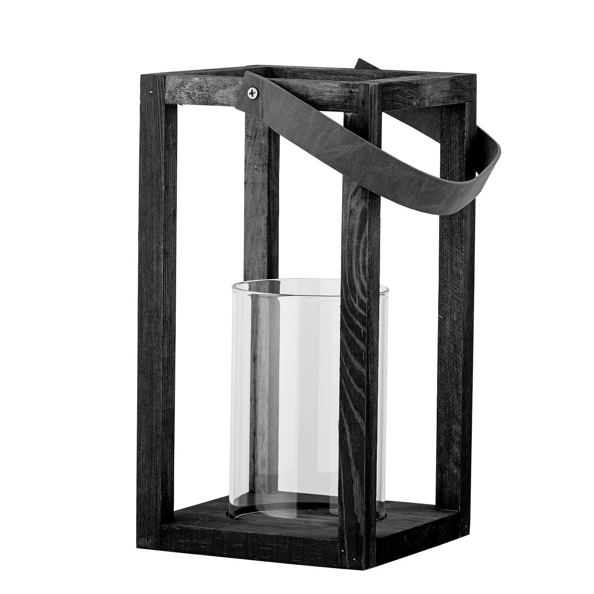 Bloomingville Lyra Lantern w/glas, svart, kille