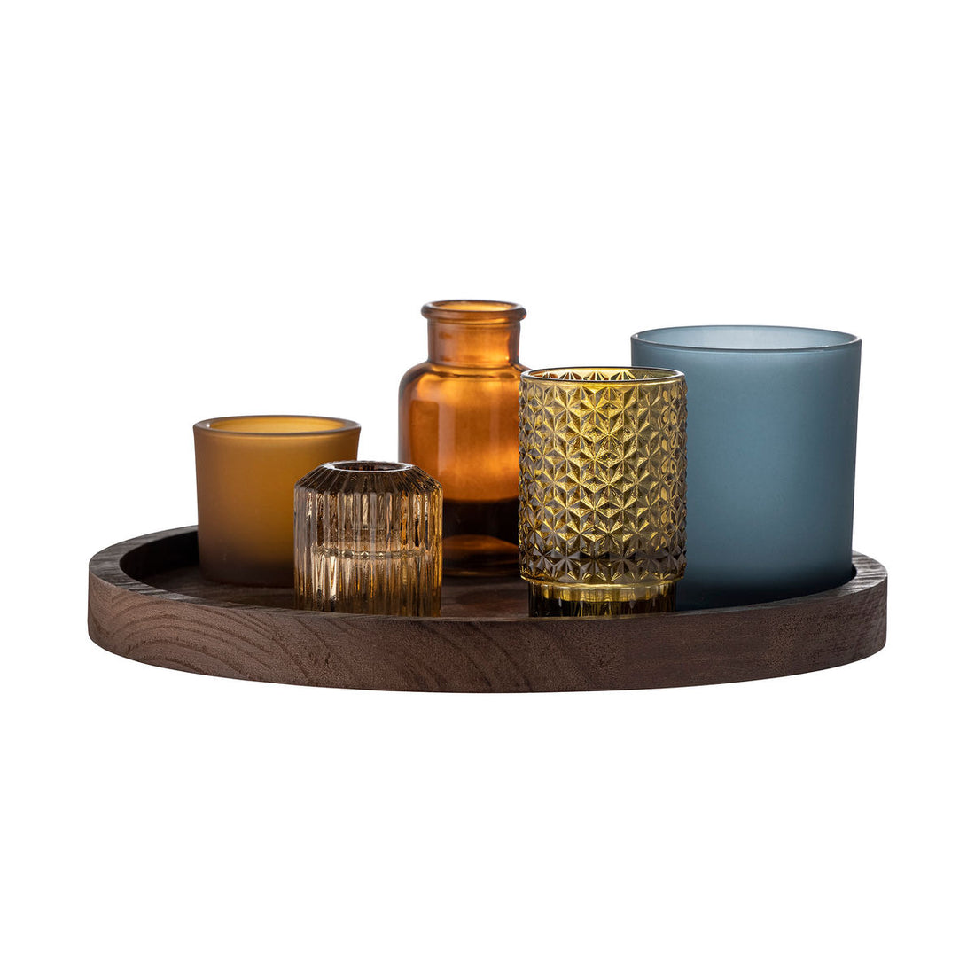 Bloomingville Sanga Tray w/Pine Dunes, Brown, Glass