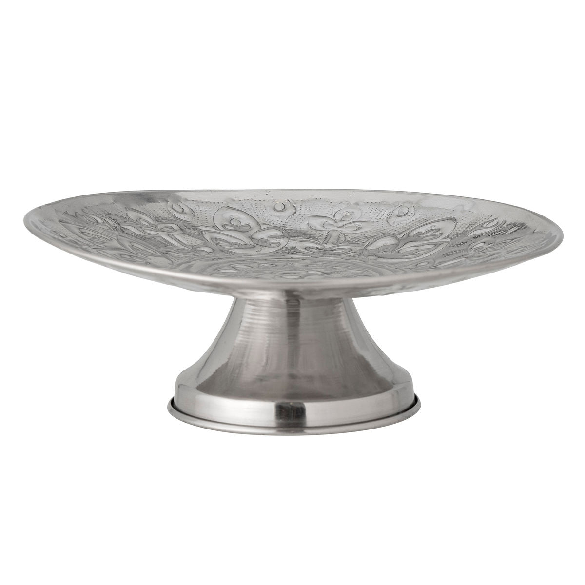 Bloomingville Litha Cake Dish, Silver, Metal