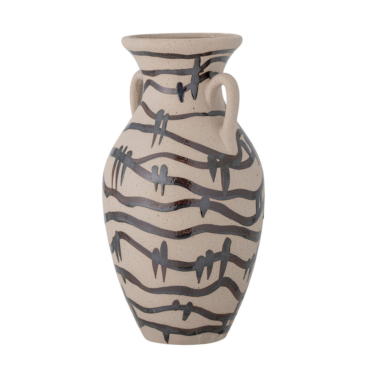 Bloomingville Ohana Vase, svart, stengods