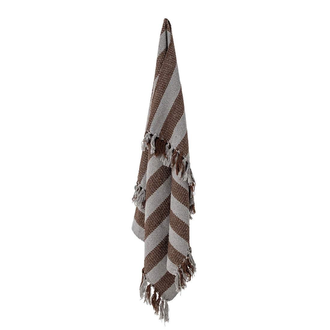 Nann Plaid, Brun, Genanvendt Bomuld - L100xW80 cm - BLOOMINGVILLE MINI - DesignGaragen.dk